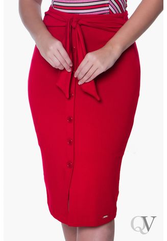 saia vermelha plus size