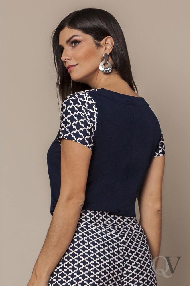 calça de malha estampada